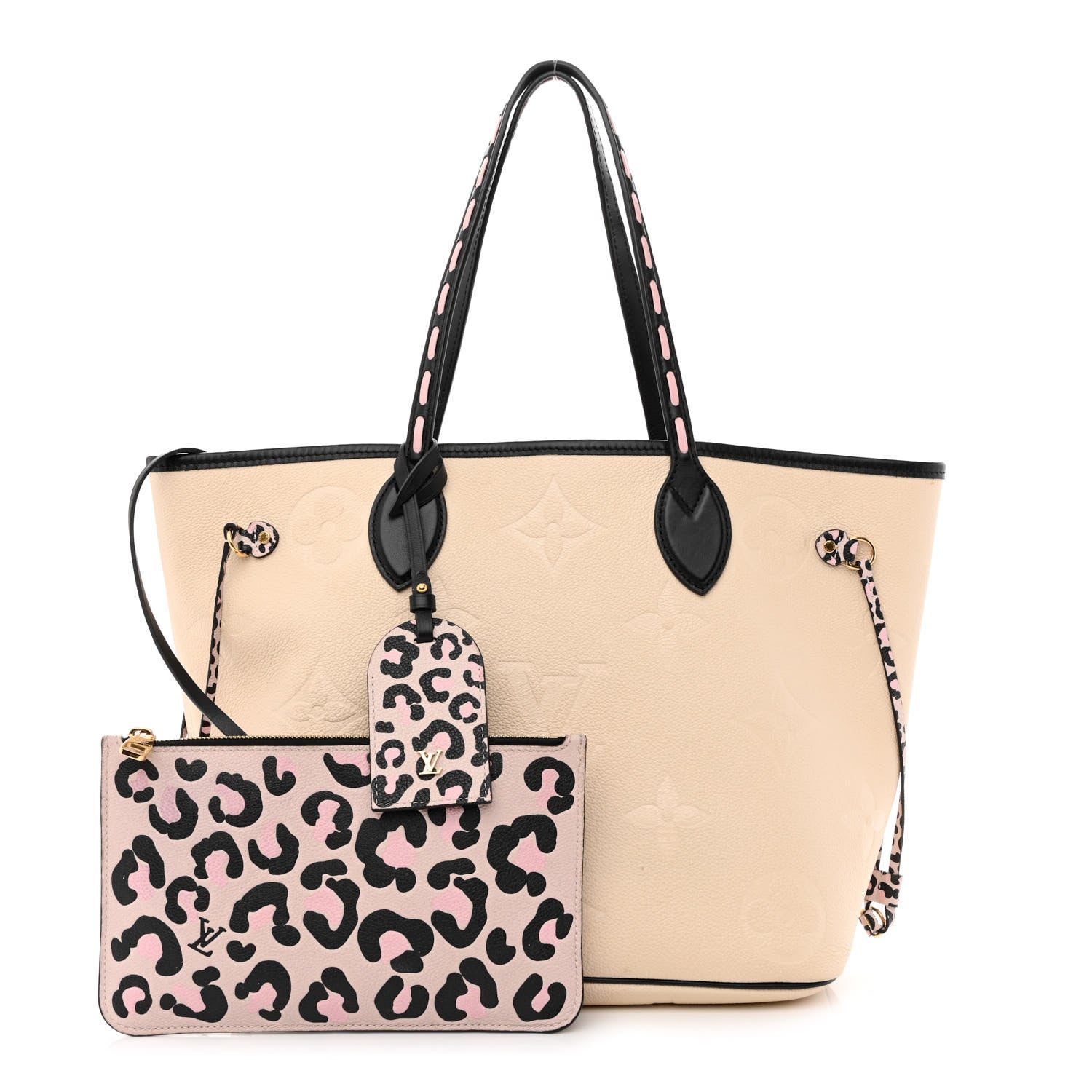 Louis Vuitton Empreinte Monogram Giant Wild At Heart Neverfull MM Creme 1 of 12