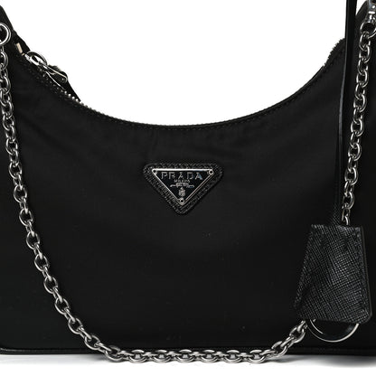 Prada Nylon Re-Edition 2005 Shoulder Bag Black 9 of 13