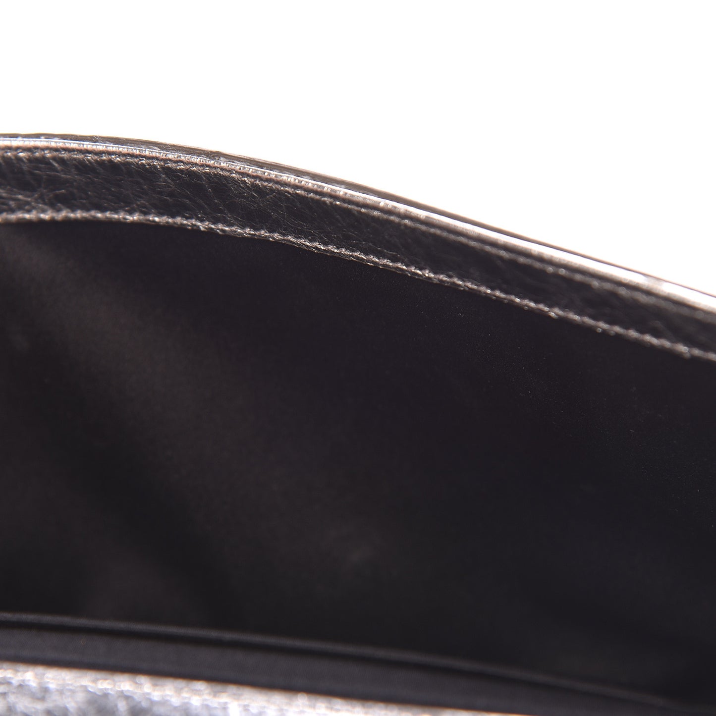 Metallic Textured Large Belle De Jour Clutch Silver
