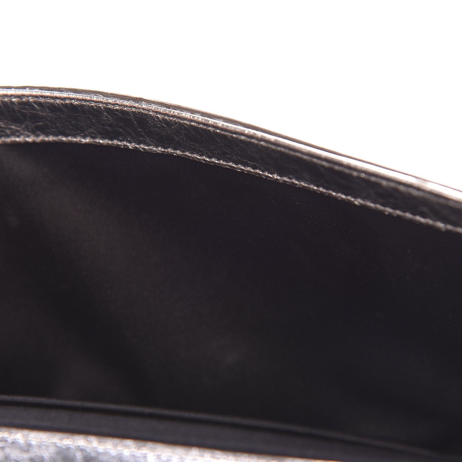 Saint Laurent Metallic Textured Large Belle De Jour Clutch Silver 13 of 13