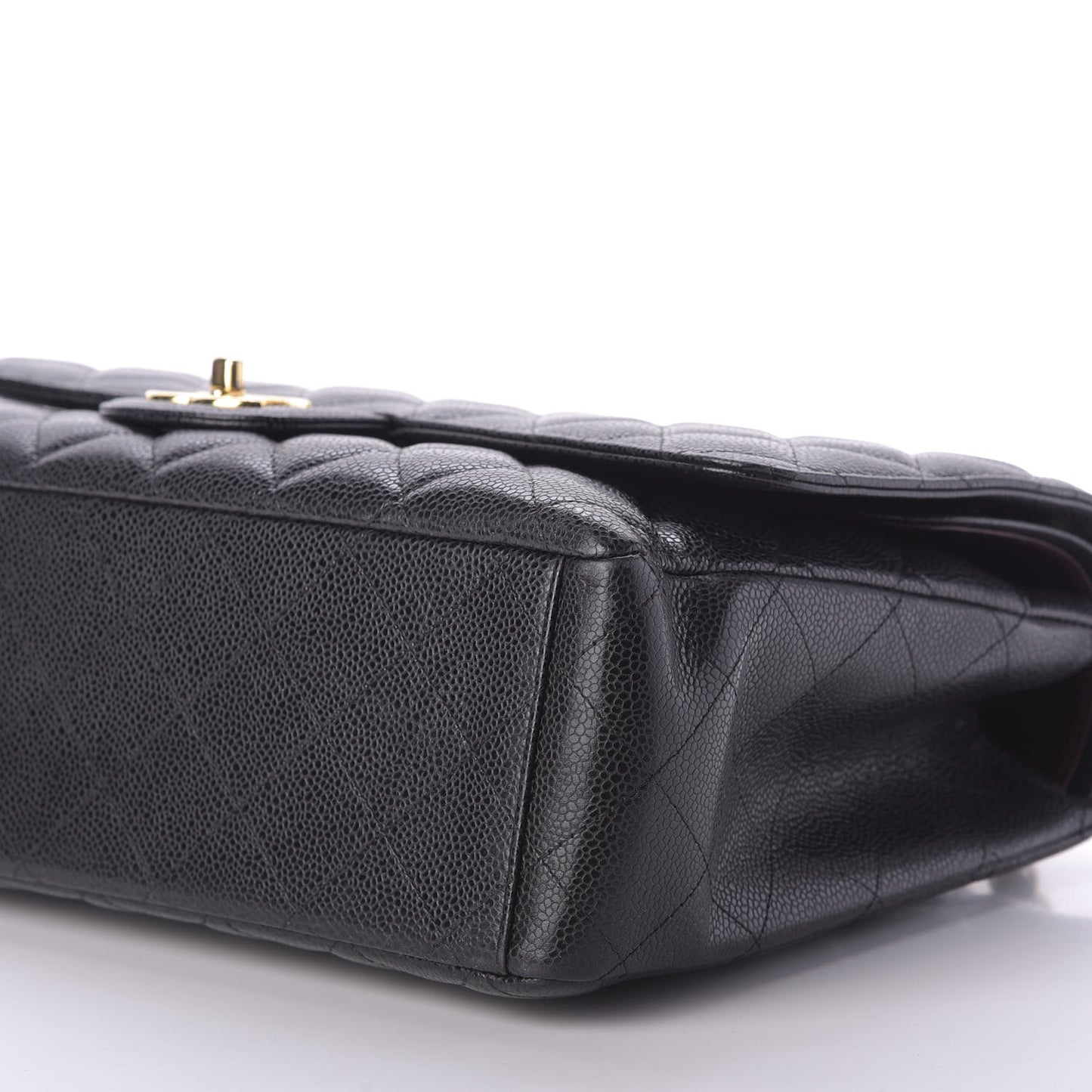 Caviar Quilted Maxi Double Flap Black