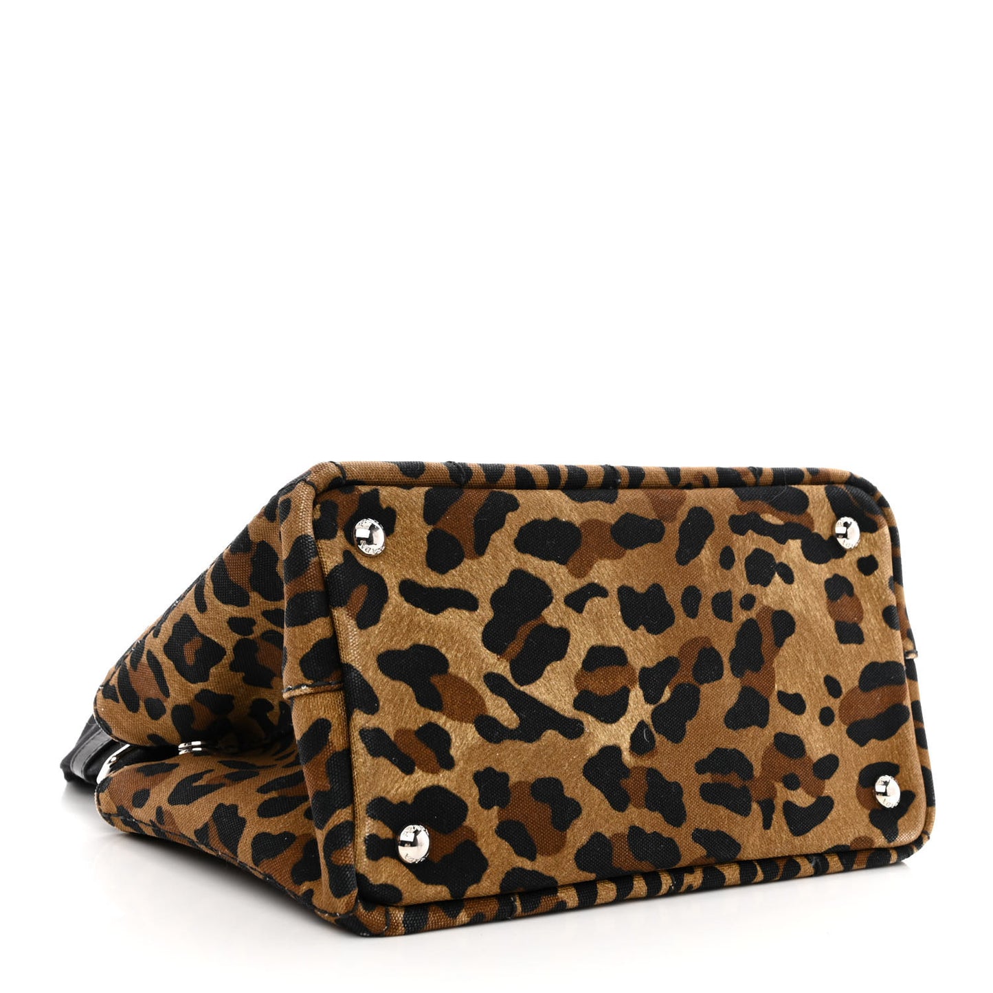 Canvas Leopard Print Small Tote Miele