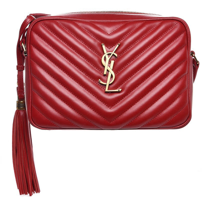 Saint Laurent Calfskin Matelasse Monogram Lou Camera Bag Rouge Eros 1 of 7