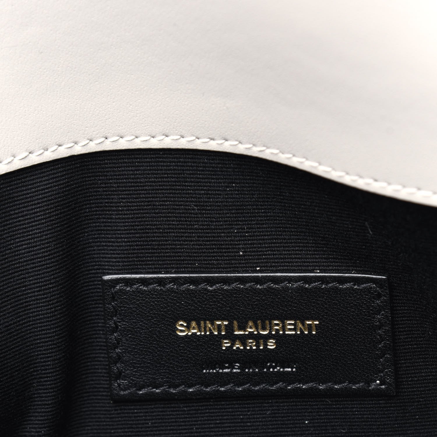 Saint Laurent Smooth Shiny Calfskin Uptown Pouch Crema Soft 6 of 9