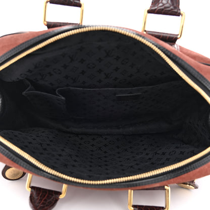 Louis Vuitton Suede Stamped Havane Bowler GM Brun 5 of 13