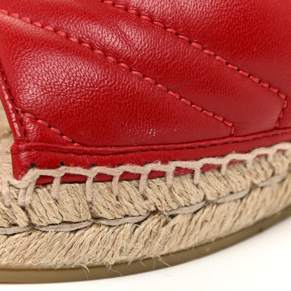 Gucci Nappa Matelasse GG Marmont Espadrille Slide Sandals 36.5 Hibiscus Red 13 of 15