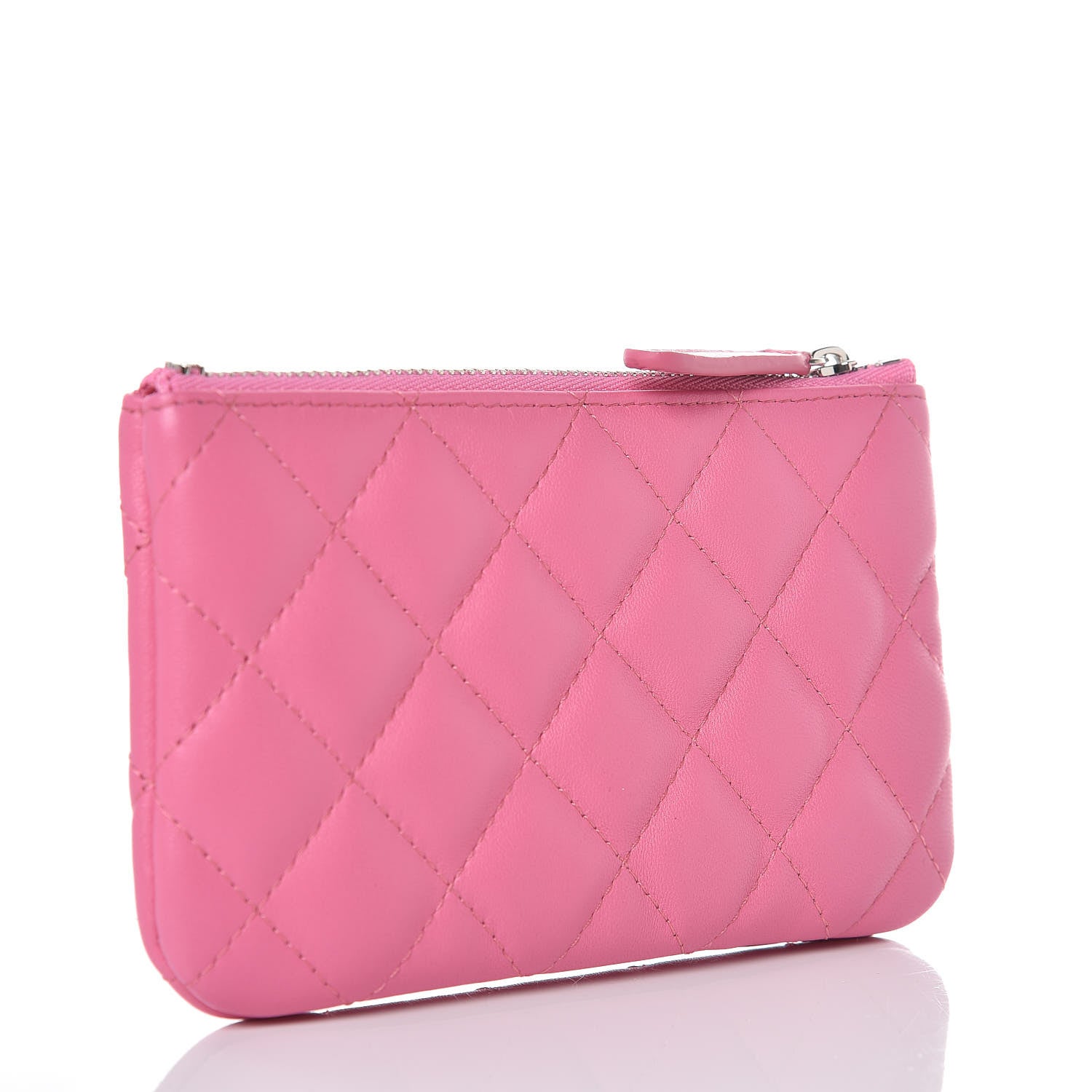 Chanel Lambskin Quilted Small Cosmetic Case Pink 3 of 8