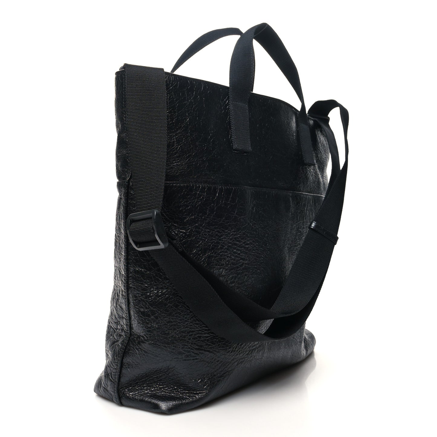 Agneau Arena Explorer Tote Bag with Strap Black