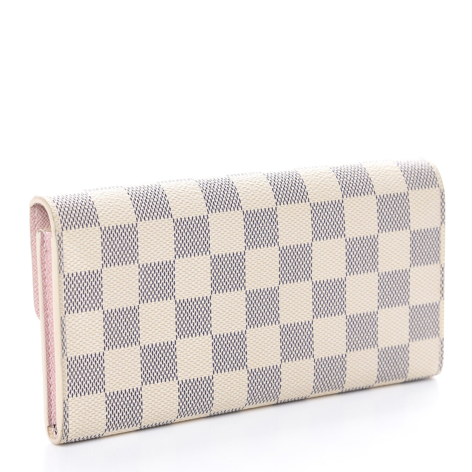 Louis Vuitton Damier Azur Emilie Wallet Rose Ballerine 3 of 6