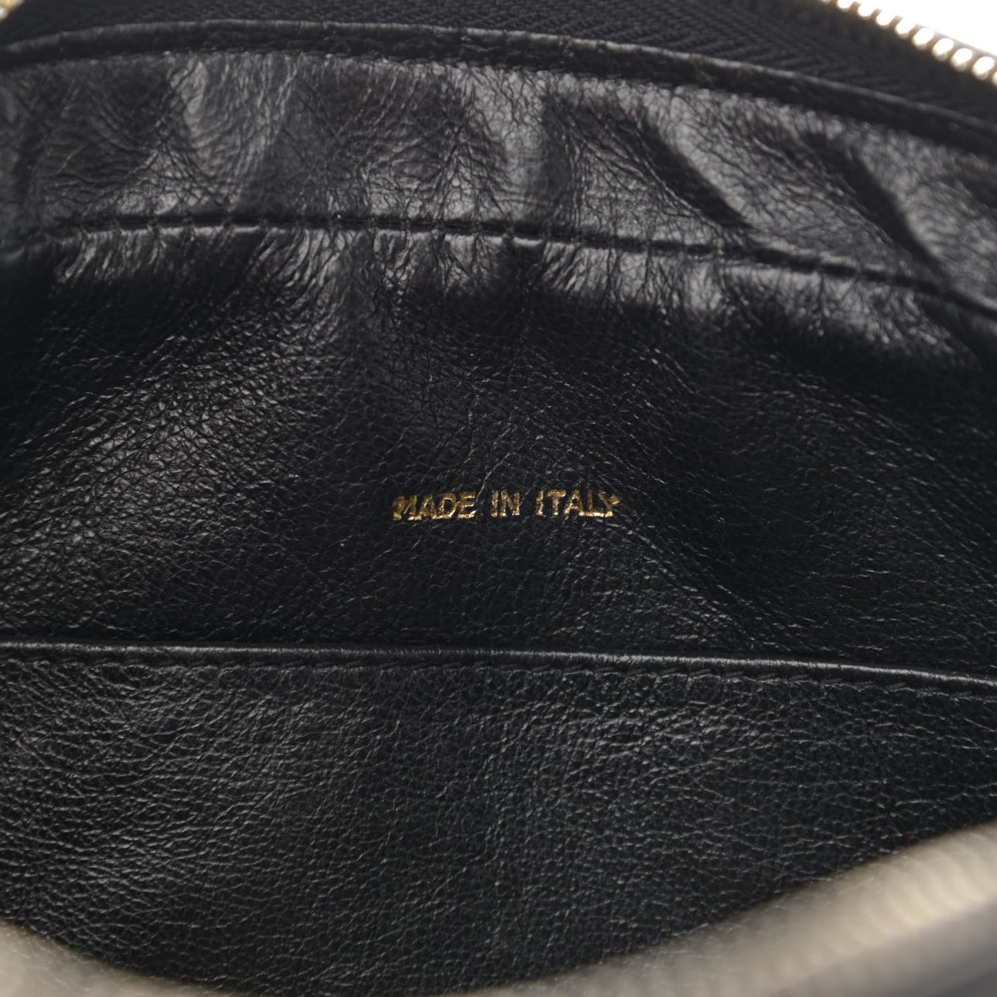 Lambskin Quilted CC Tassel Camera Case Black