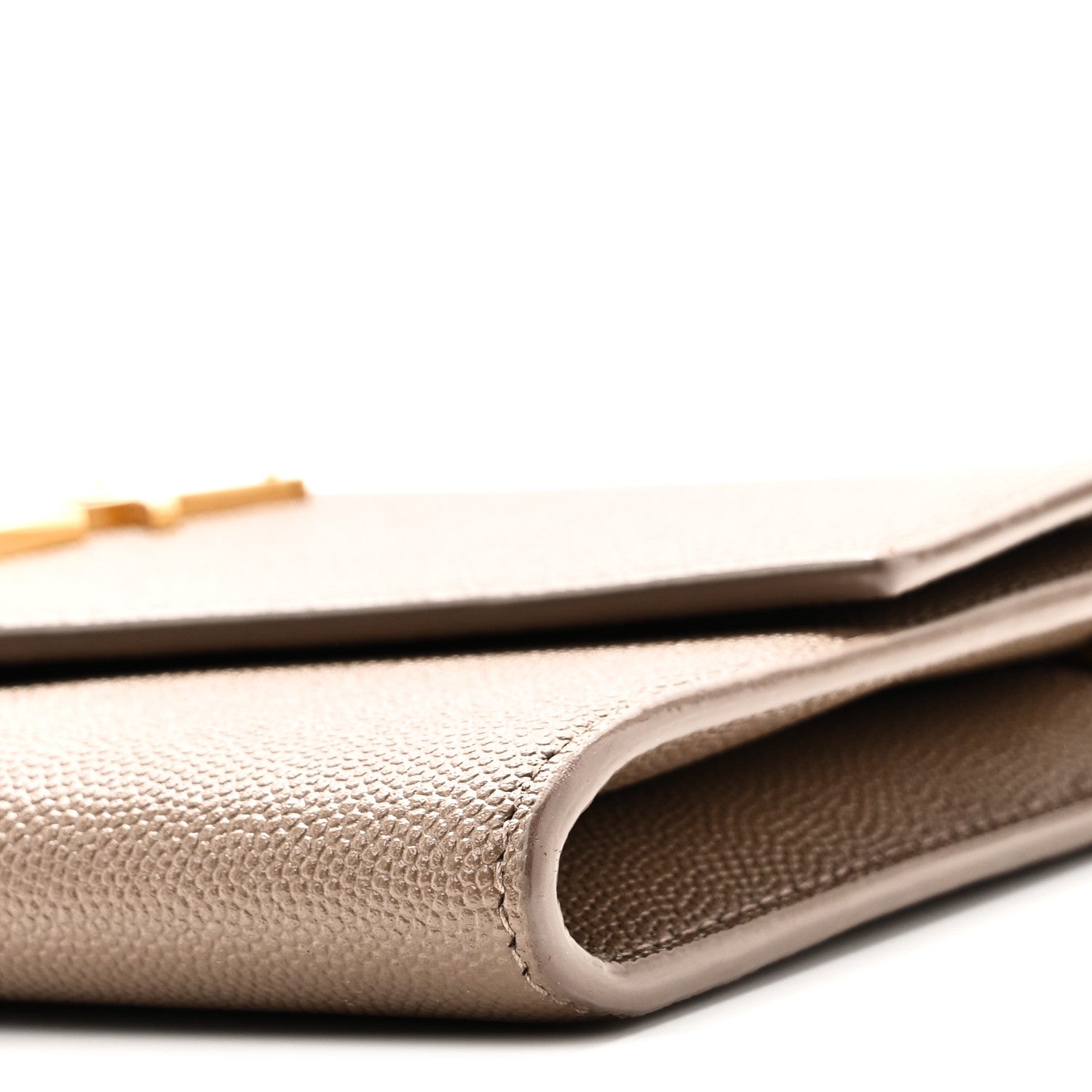Saint Laurent Grain De Poudre Monogram Uptown Chain Wallet Taupe 11 of 11