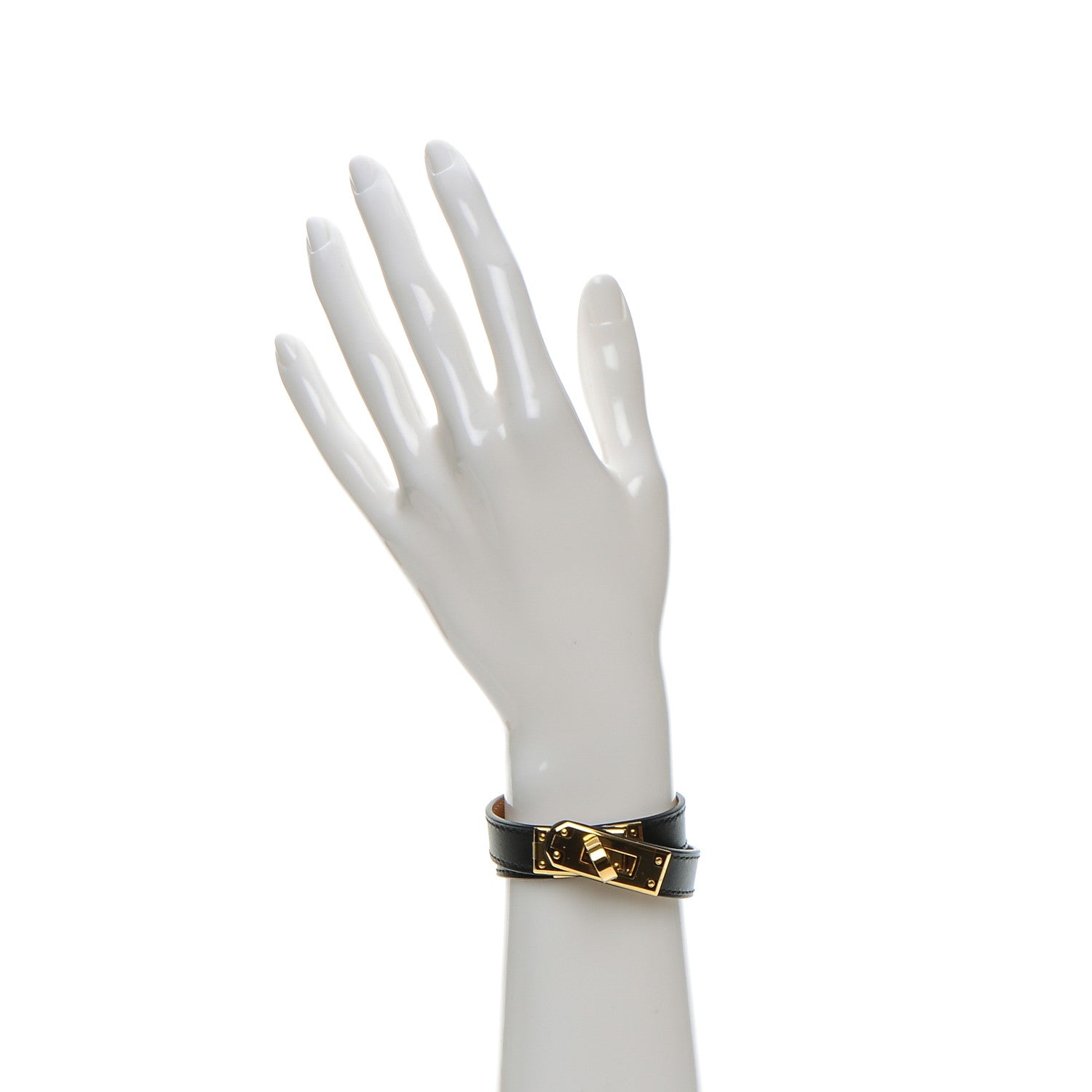 Hermes Chamonix Kelly Double Tour Bracelet XS Black 2 of 9