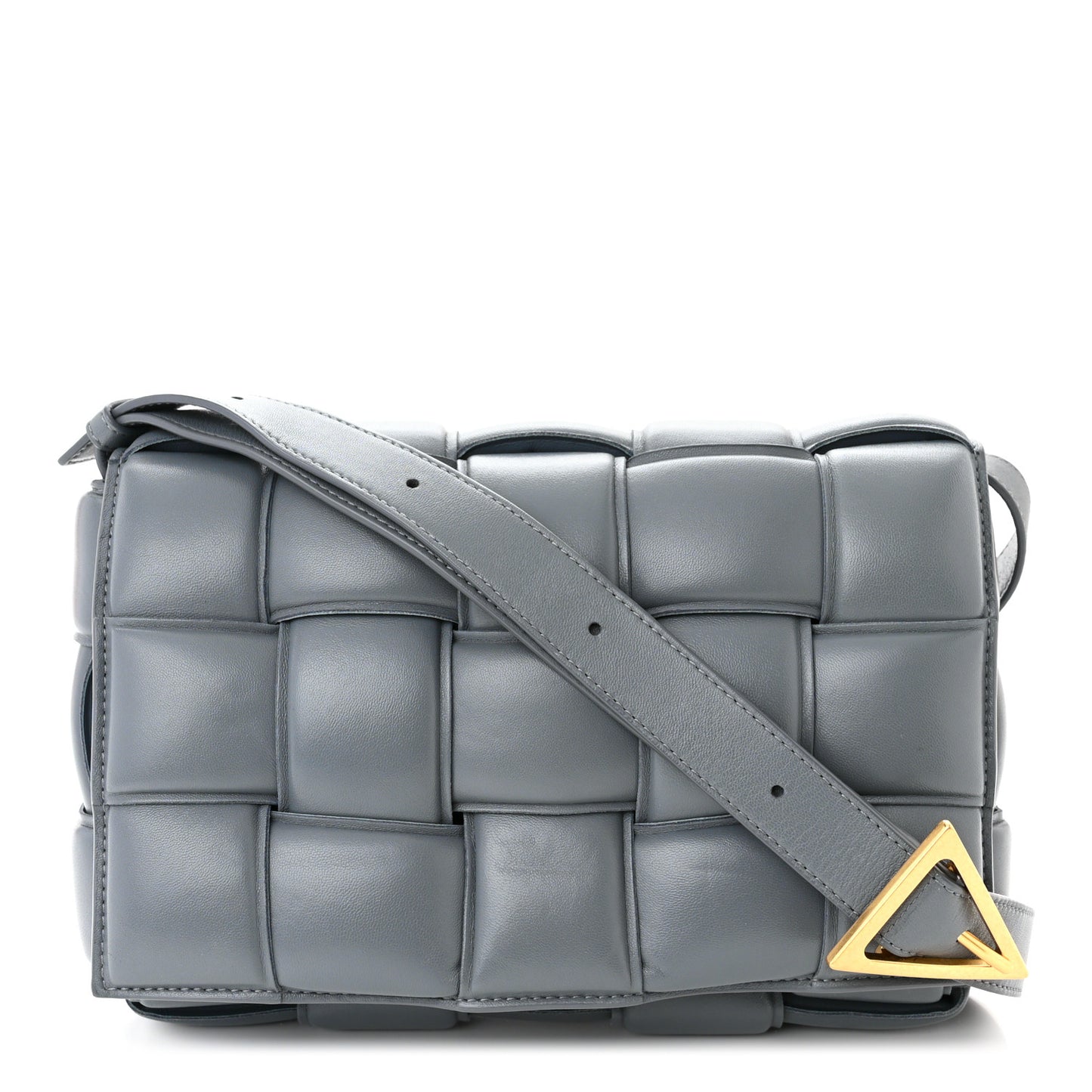 Nappa Maxi Intreccio Padded Cassette Crossbody Bag Thunder