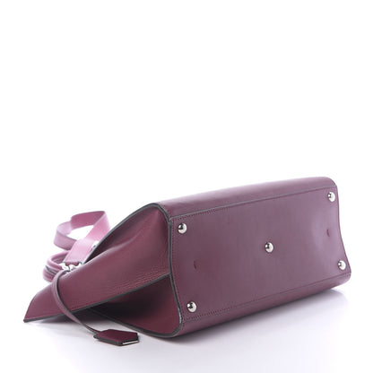 Fendi Vitello Dolce Marmol Shiny Nappa Petite 3Jours Tote Bordeaux 4 of 17