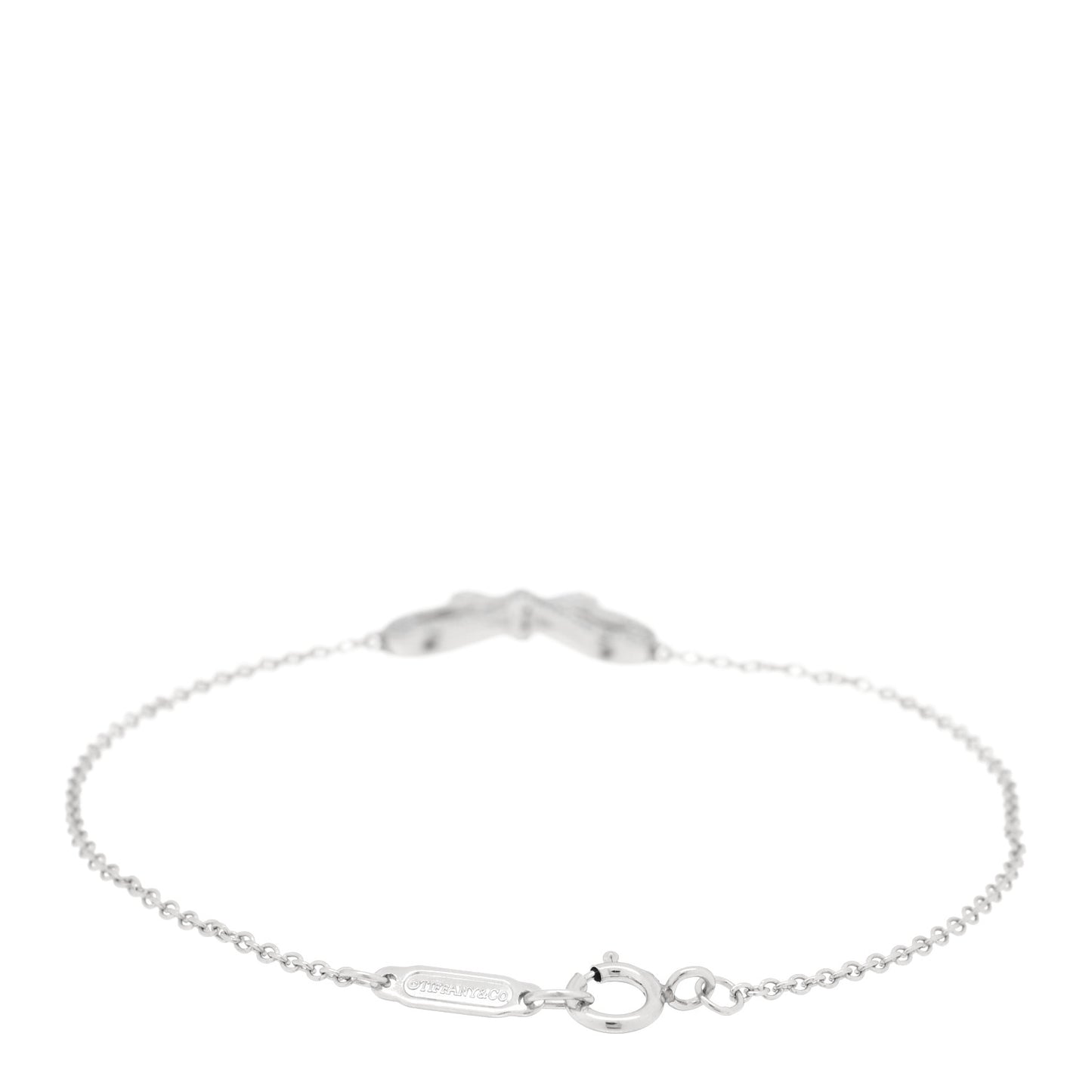 Platinum Diamond Bow Bracelet