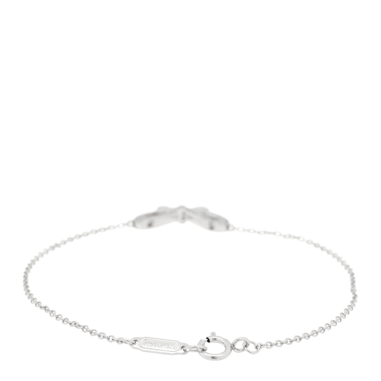 Tiffany Platinum Diamond Bow Bracelet 2 of 3