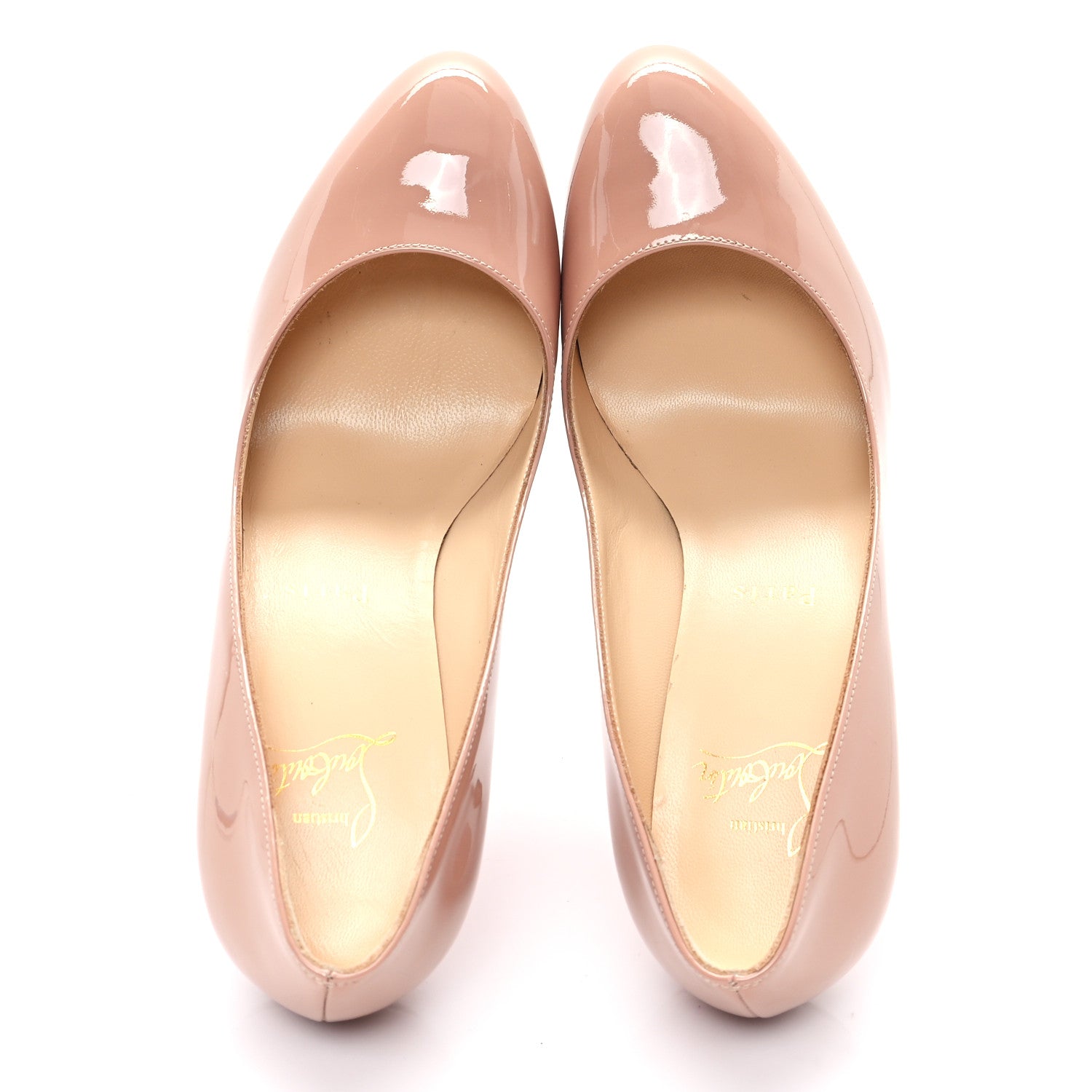 Christian Louboutin Patent Merci Allen 85 Pumps 36.5 Nude 2 of 8