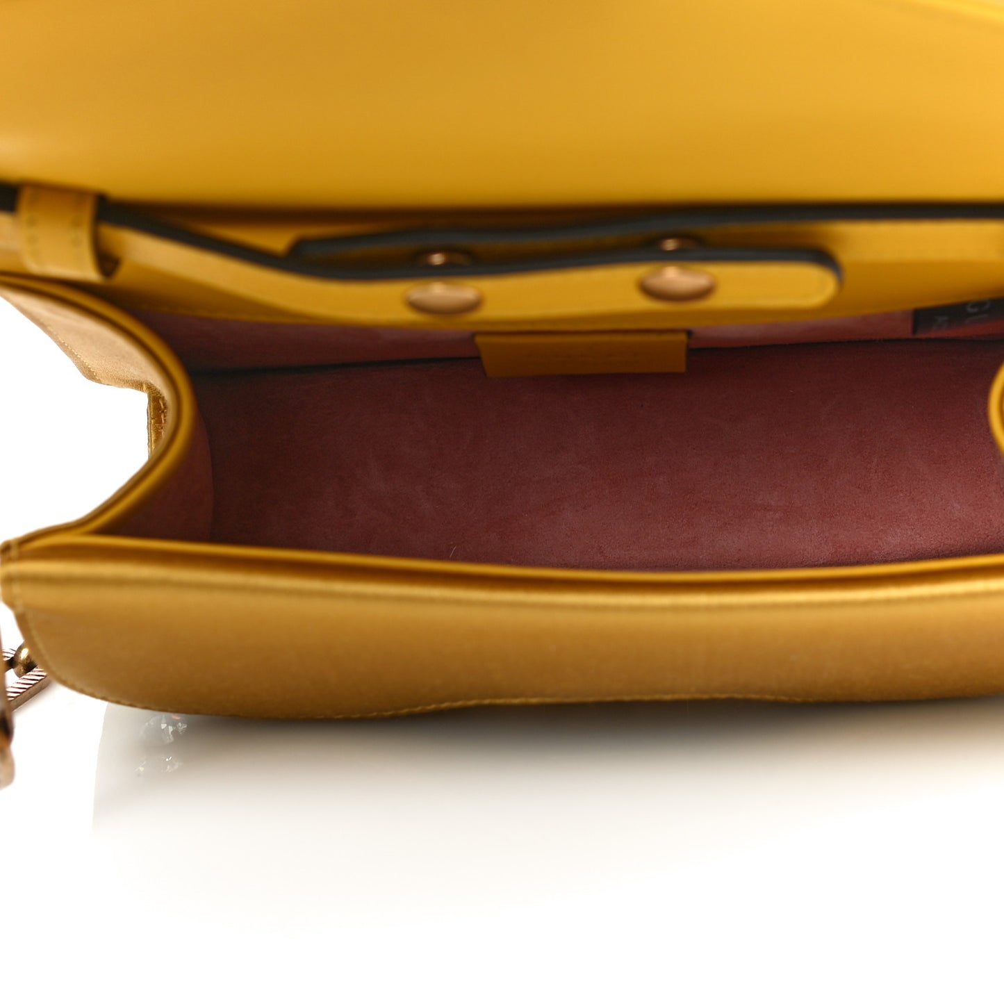 Satin Crystal Mini Bee Broadway Shoulder Bag Gold