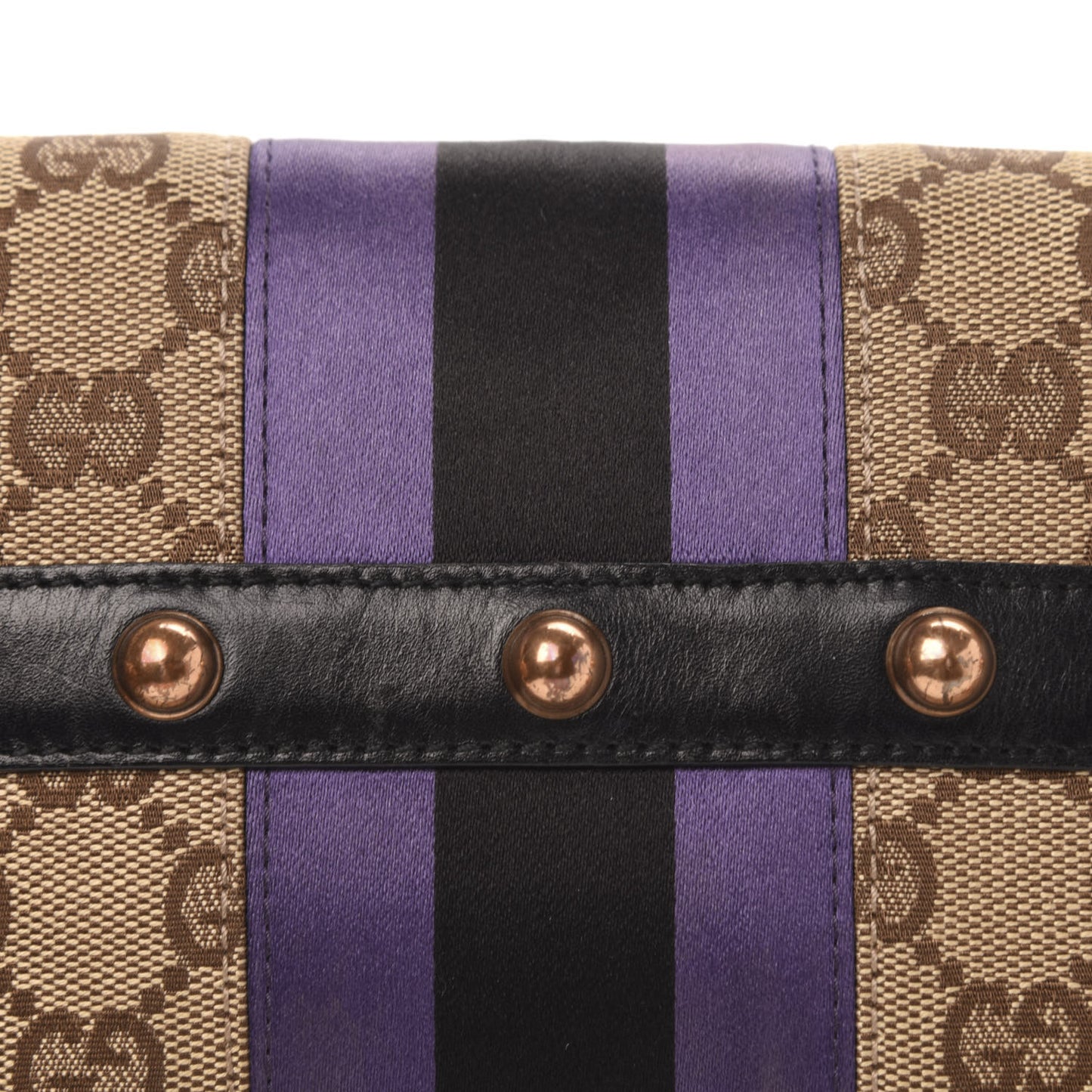 X TOM FORD Monogram Horsebit Web Clutch Purple