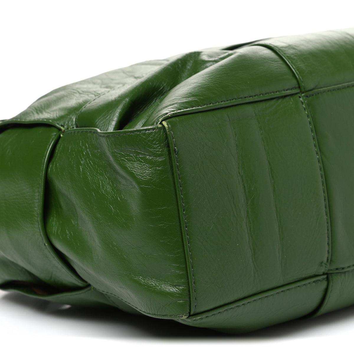 Bottega Veneta Paper Calfskin Maxi Intreccio Medium Arco Camera Bag Avocado 9 of 11