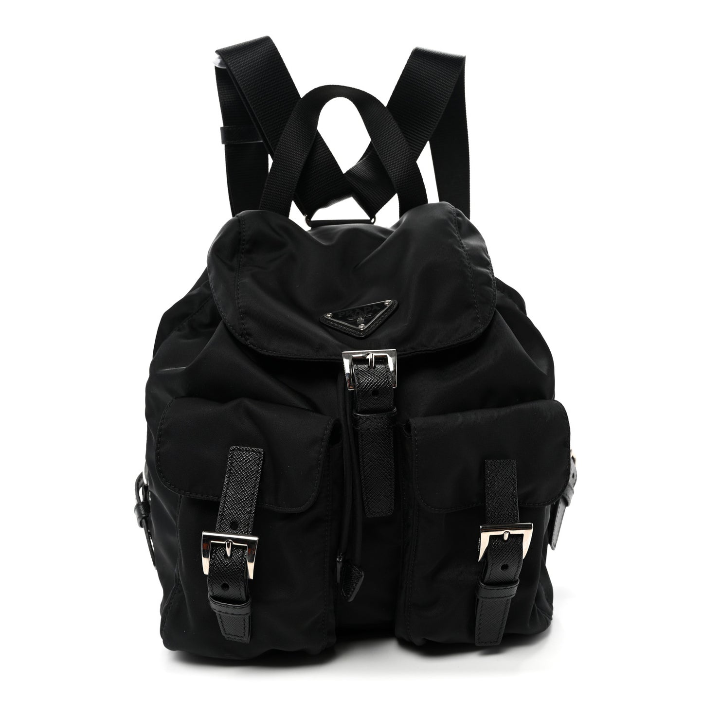 Re-Nylon Saffiano Small Backpack Black