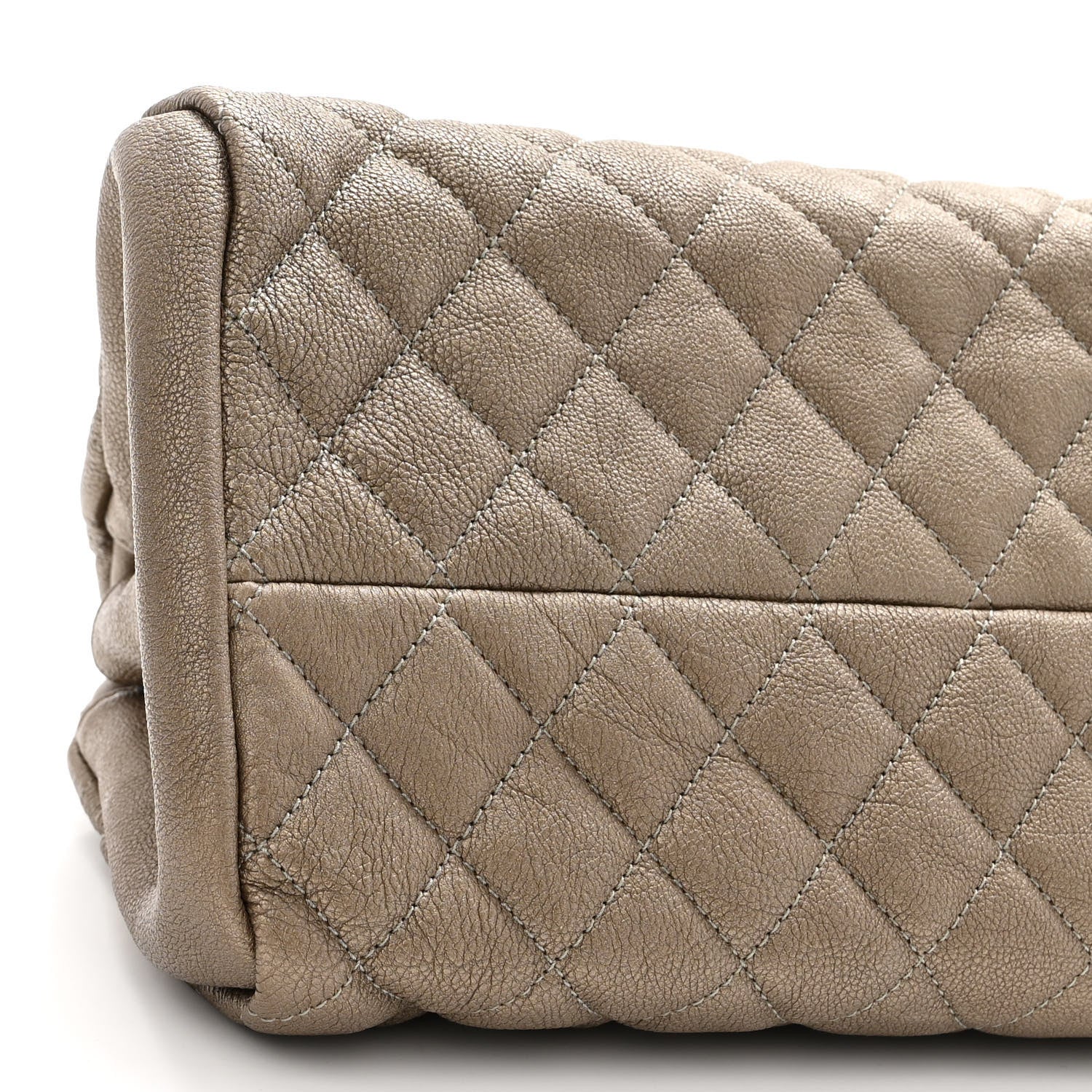 Chanel Metallic Caviar Quilted Small Just Mademoiselle Beige 9 of 10