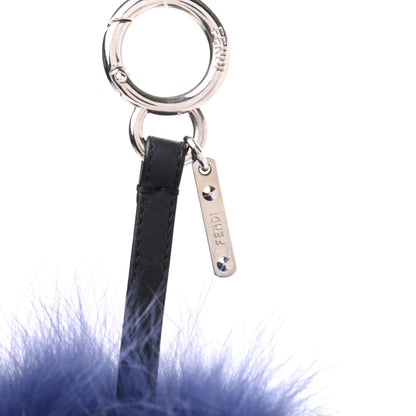 Fendi Fox Mink Rabbit Fur Vitello Flamingo Kooky Monster Bag Bug Charm Cassis Black Multicolor 4 of 5