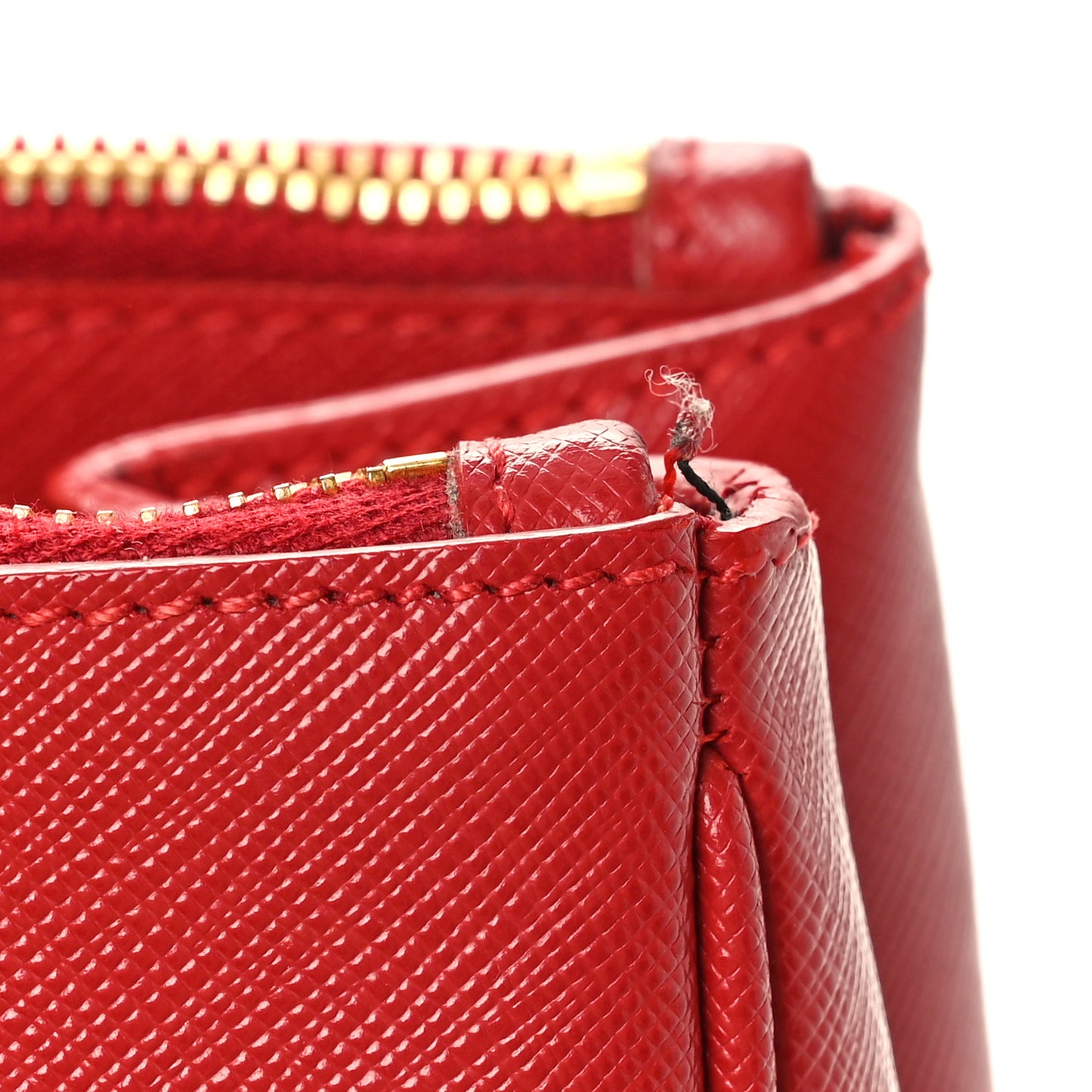 Saffiano Large Galleria Double Zip Tote Fuoco