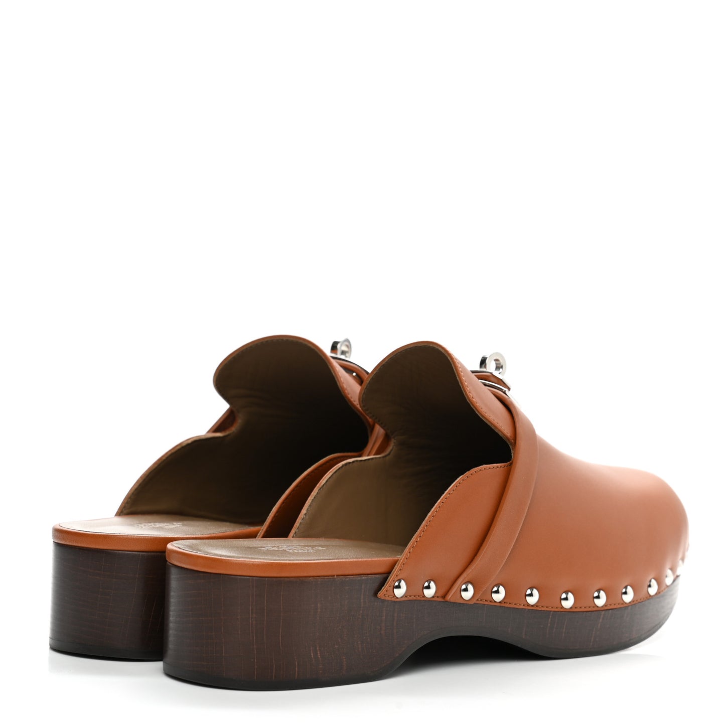 Heritage Calfskin Carlotta Mules 41 Naturel