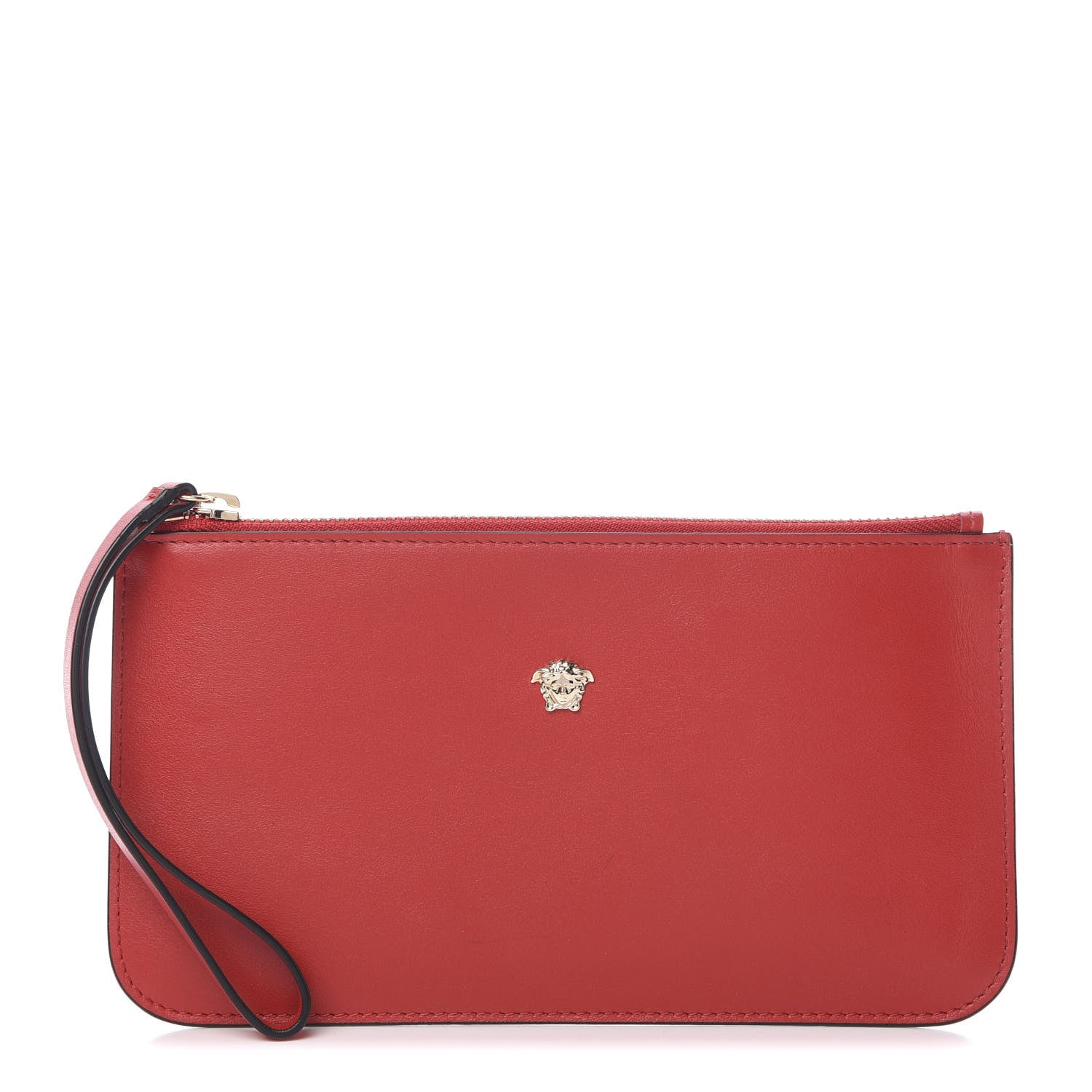 Versace Calfskin Medusa Wrist Pouch Red 1 of 7