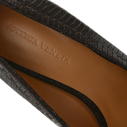 Bottega Veneta Embossed Madame Pumps 40 Brown 9 of 10