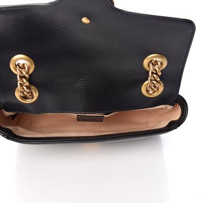 Gucci Calfskin Matelasse Mini GG Marmont Shoulder Bag Black 5 of 13