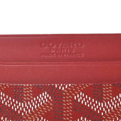 Goyard Goyardine Saint Sulpice Card Holder Red 6 of 7
