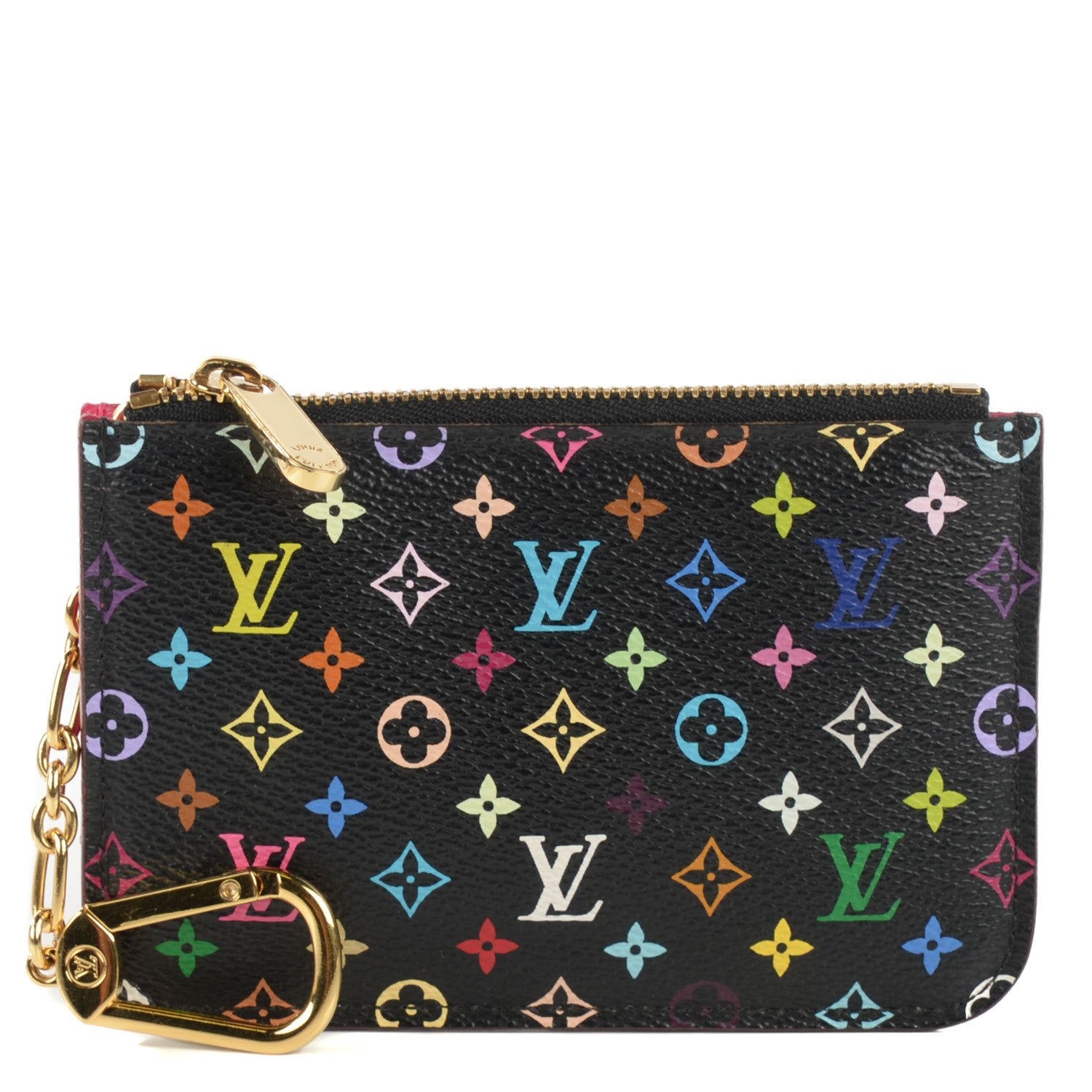 Louis Vuitton Monogram Multicolor Key Pouch Black Grenade 1 of 7