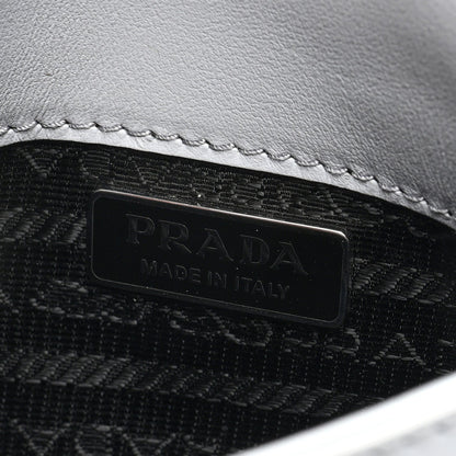 Prada Spazzolato Mini Cleo Flap Adjustable Strap Shoulder Bag Fiordaliso 6 of 9