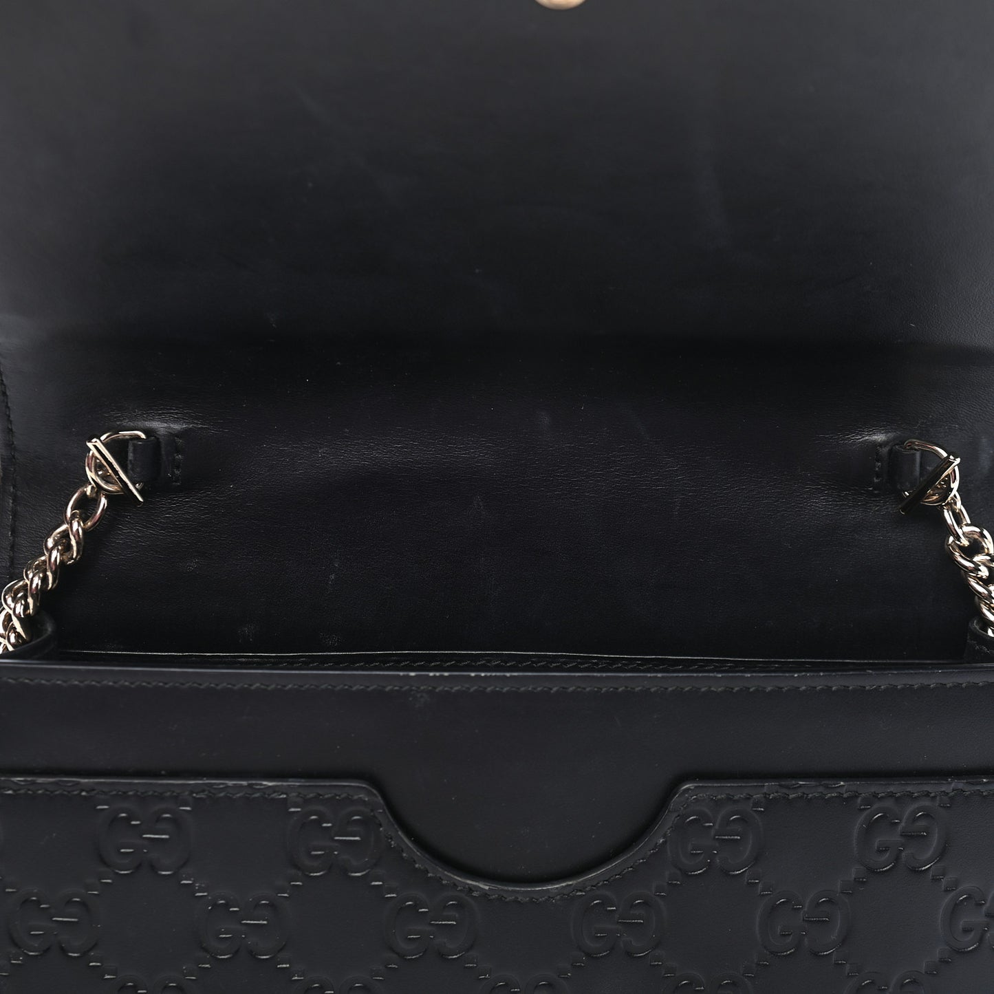 Guccissima Signature Bowy Chain Wallet Black