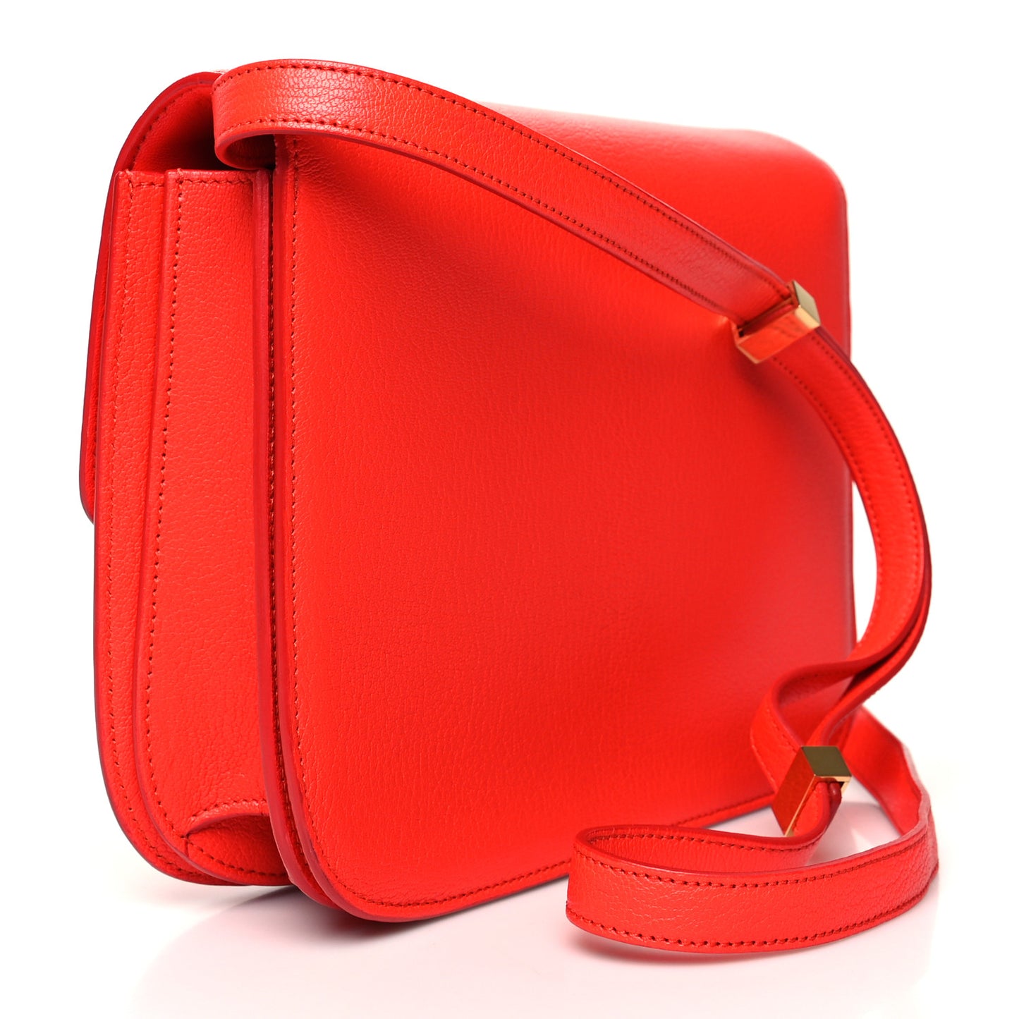 Goatskin Medium Classic Box Flap Bag Alizarin