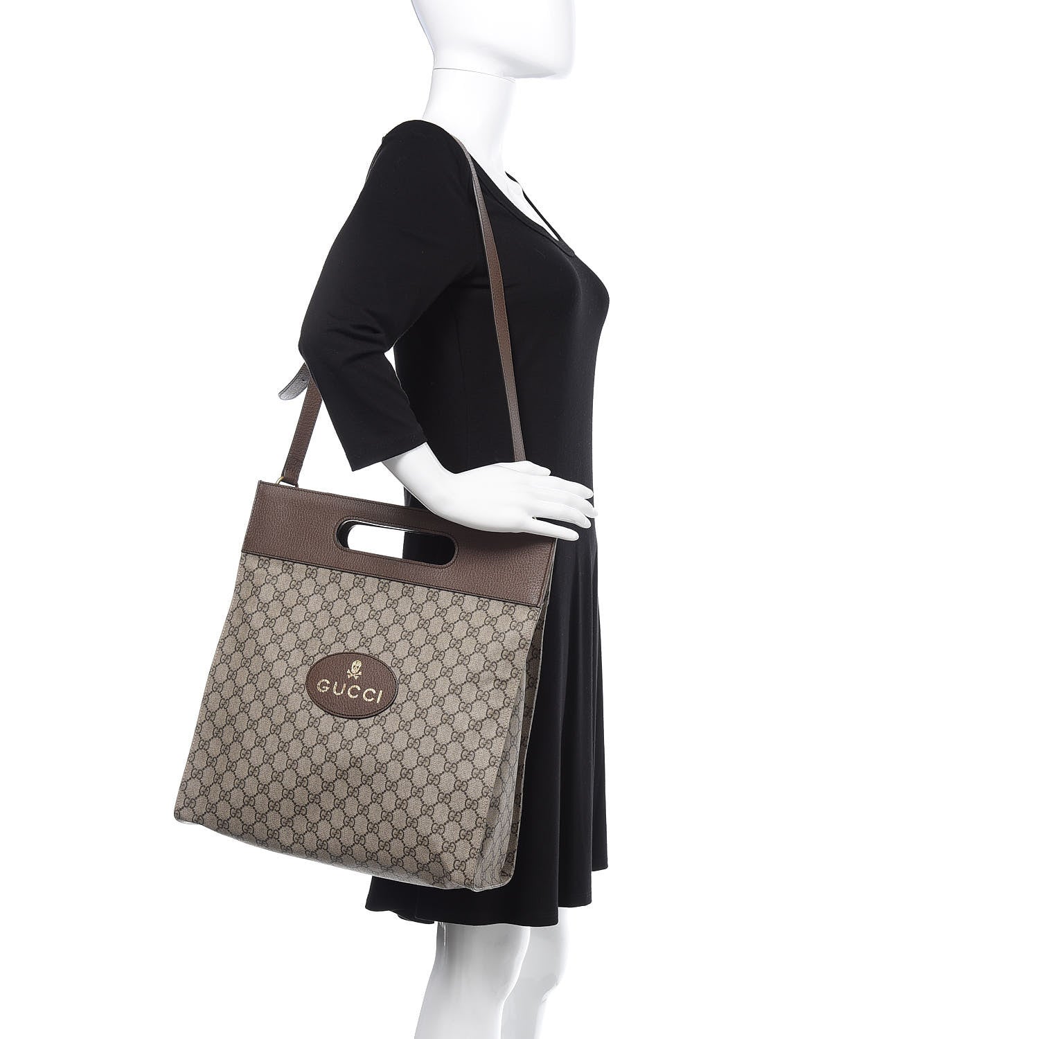 Gucci Soft GG Supreme Monogram Slip Handle Vertical Tote Beige New Acero 2 of 11