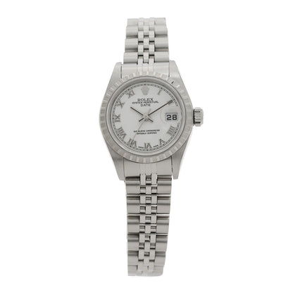 Rolex Stainless Steel 26mm Oyster Perpetual Date Watch White Roman 79240 1 of 5