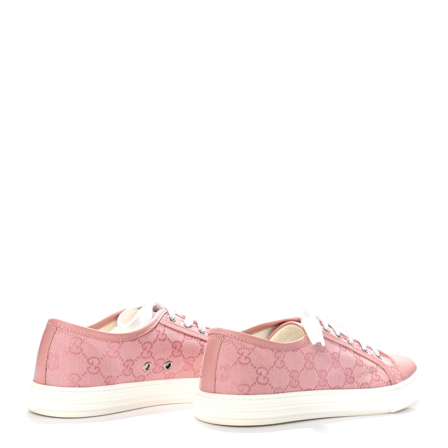 Gucci GG Monogram Calfskin Womens Low Top Sneakers 39.5 Pink Soft Pink 4 of 7