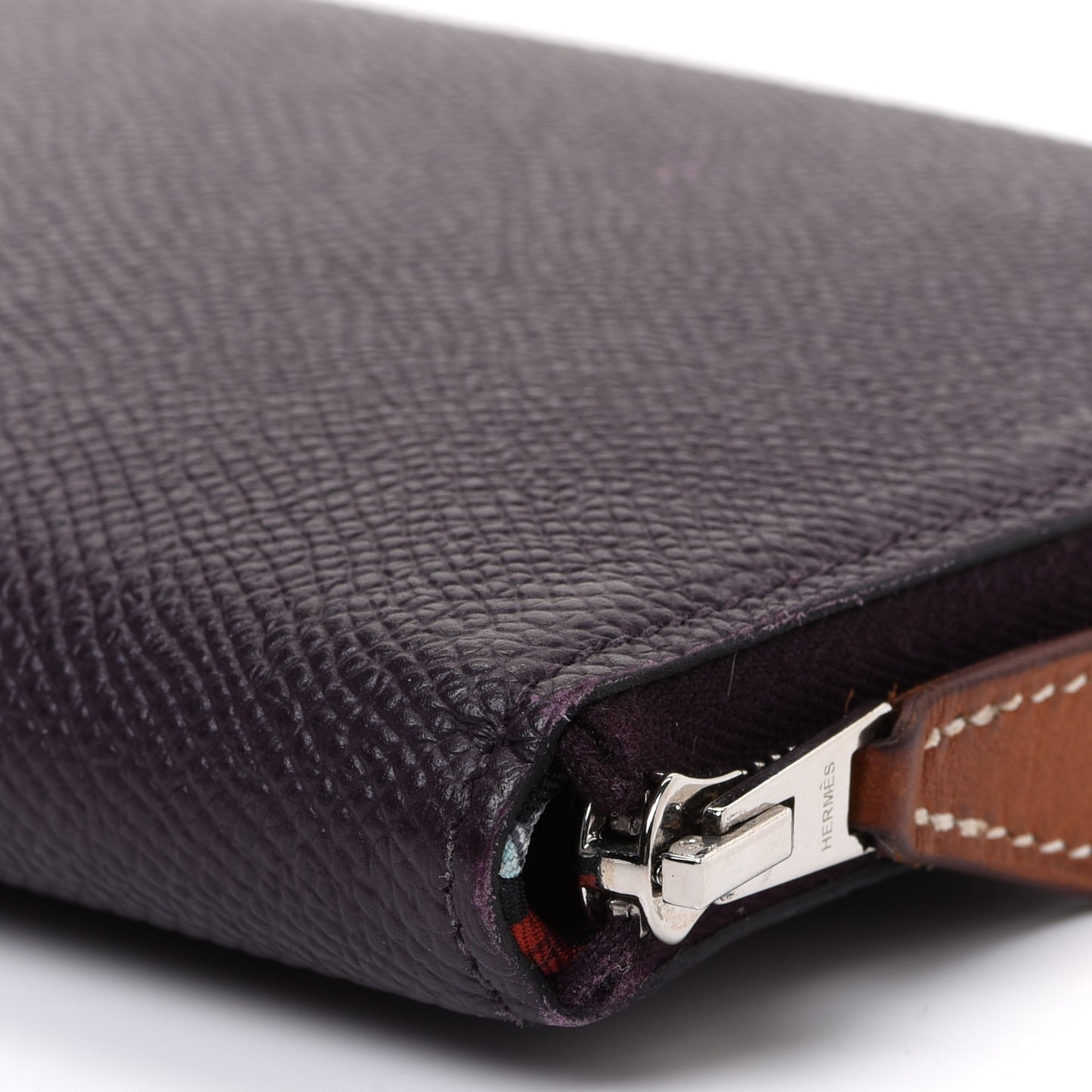 Epsom Silk'In Wallet Raisin