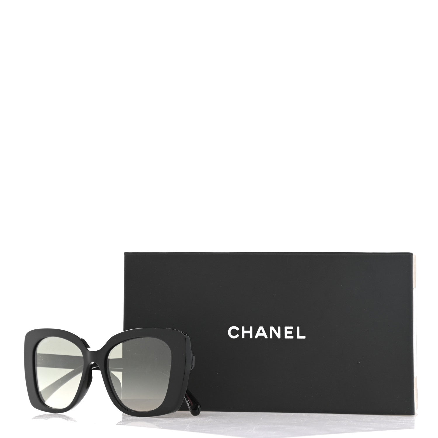 Chanel Acetate Strass Polarized Square Sunglasses 5422-B Black 8 of 8
