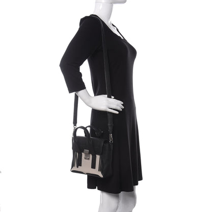 3.1 Phillip Lim Textured Calfskin Mini Pashli Satchel Black Feather 2 of 9