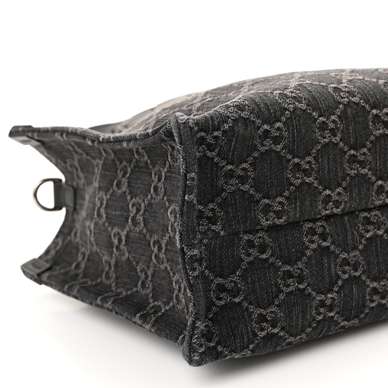 Gucci Denim Ophidia GG Monogram Tote Medium Black Grey 10 of 12