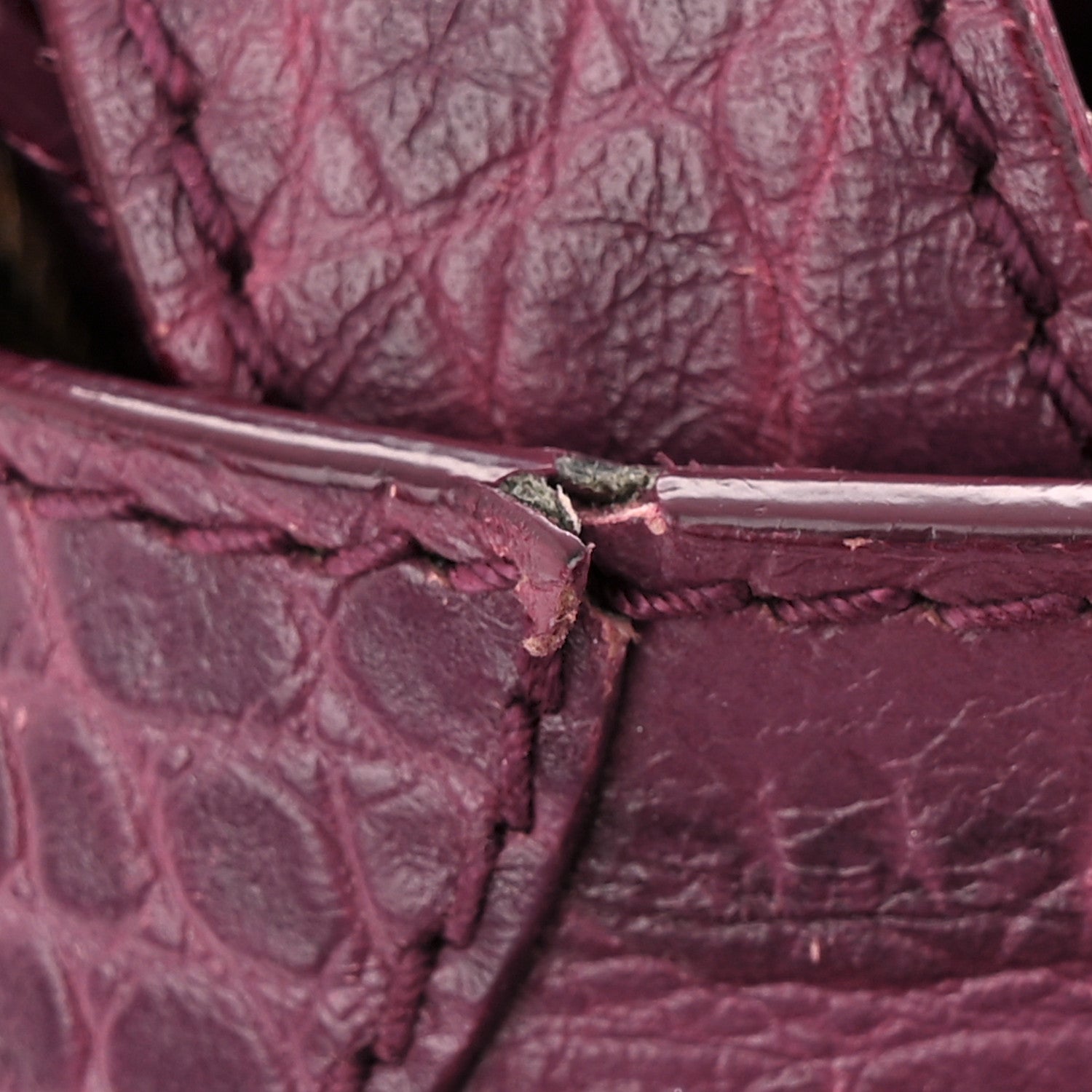 Balenciaga Calfskin Crocodile Embossed Giant 12 Gold Hardware Mini City Violet Prune 15 of 15