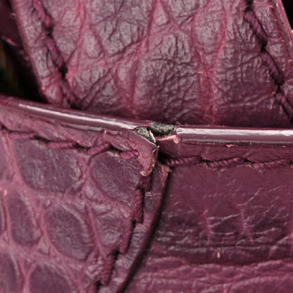 Balenciaga Calfskin Crocodile Embossed Giant 12 Gold Hardware Mini City Violet Prune 15 of 15
