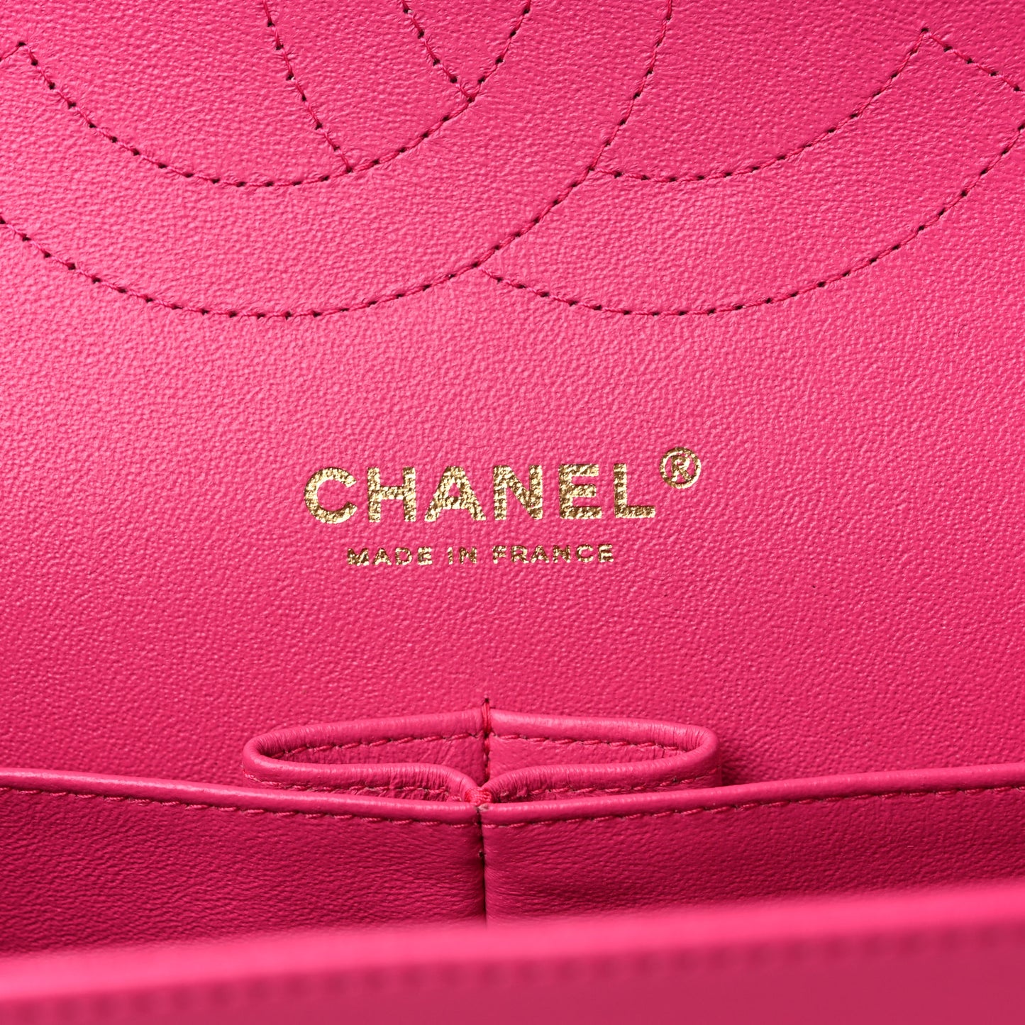 Lambskin Quilted Jumbo Double Flap Dark Pink