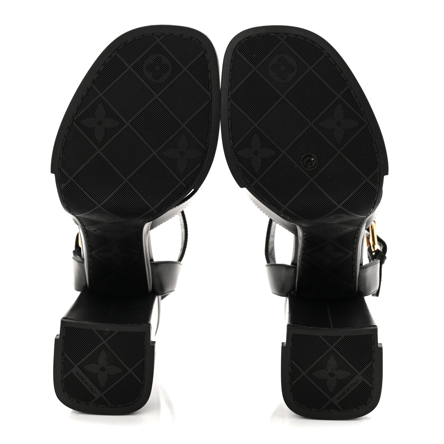 Calfskin Maya Platform Sandals 36.5 Black