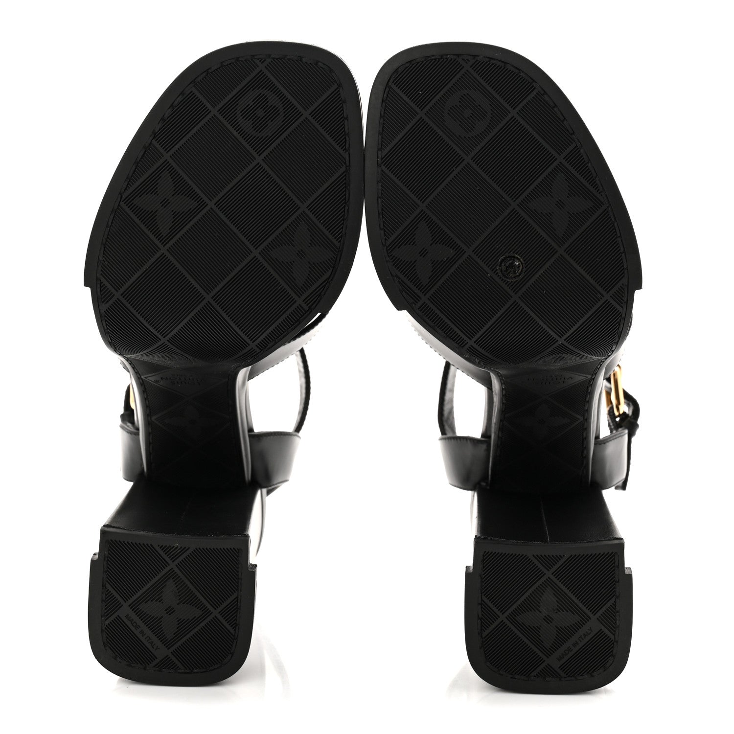 Louis Vuitton Calfskin Maya Platform Sandals 36.5 Black 6 of 9