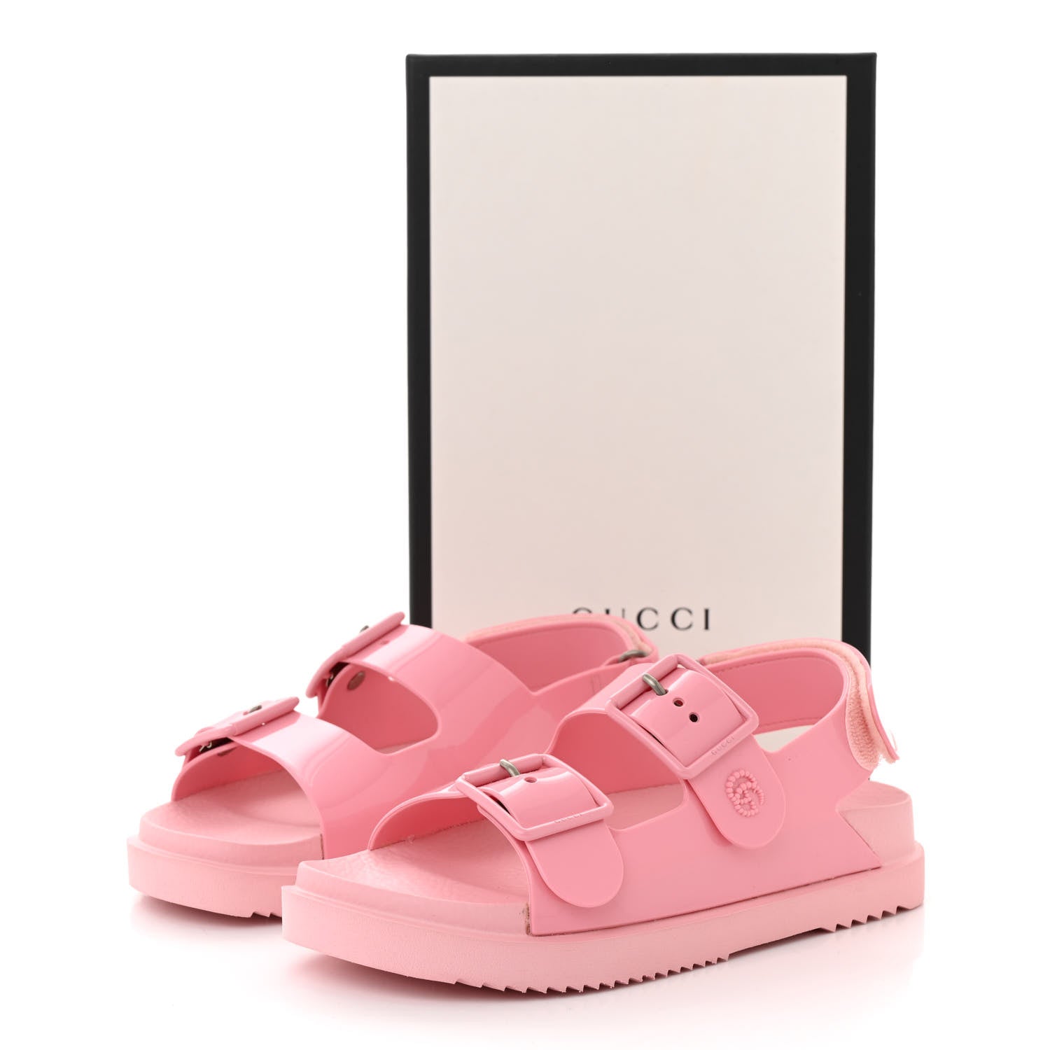 Gucci Rubber Mini Double G Womens Isla Dad Sandals 36 Wild Rose 9 of 9
